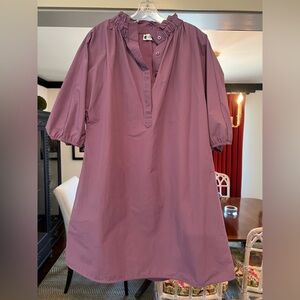 Purple Puff Sleeve Dress